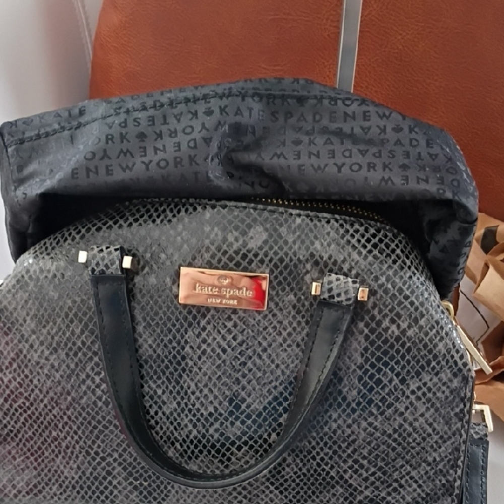 Kate Spade Gray Snake Print Mini Mira Parliament Satchel *NWOT* - Picture 11 of 11